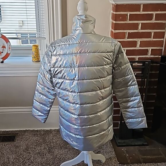 NWT J. McLaughlin silver puffer jacket - Picture 2 of 12